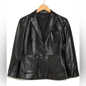Rag and bone Nancy faux leather blazer